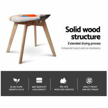 Load image into Gallery viewer, 2x Retro Beech Chairs - Fabric - Multi Colour