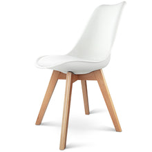 Load image into Gallery viewer, 4x Padded Chairs - Beech Wood - 2 Colours - White, Black