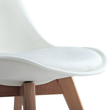 Load image into Gallery viewer, 4x Padded Chairs - Beech Wood - 2 Colours - White, Black