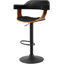 Load image into Gallery viewer, Chair Stool - Leather/Wood - Gas Lift/Swivel - Black
