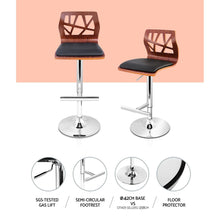 Load image into Gallery viewer, 2x Chair Stools - Wood - Gas Lift - 2 Colours - White, Black