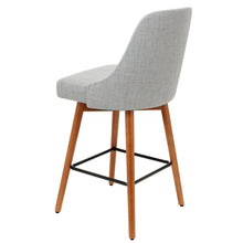 Load image into Gallery viewer, 2x Chair Stools - Wood - Fabric - Swivel - 2 Colours - Charcoal, Light Grey