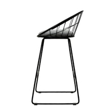 Load image into Gallery viewer, 2x Nordic Chair Stools - Metallic/Fabric - Grey Black