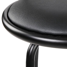 Load image into Gallery viewer, 2x Chair Stools - PU Leather/Tubular Steel - Swivel - Black