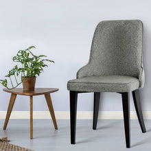 Load image into Gallery viewer, 2x Dining Chairs - Fabric - Grey