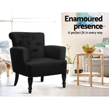 Load image into Gallery viewer, Artiss French Lorraine Chair Retro Wing - Black