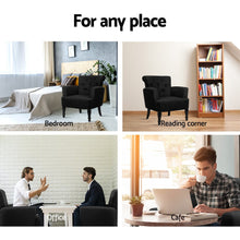 Load image into Gallery viewer, Artiss French Lorraine Chair Retro Wing - Black