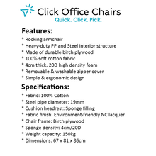 Load image into Gallery viewer, Rocking Armchair - Washable Fabric - Beige