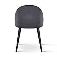 Load image into Gallery viewer, Modern Dining or Waiting Room Chair - Velvet - Iron Legs - Dark Grey
