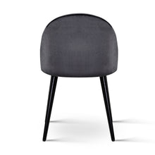 Load image into Gallery viewer, Modern Dining or Waiting Room Chair - Velvet - Iron Legs - Dark Grey