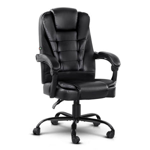 Massage Chair & Office Chair & Gaming Chair - Electric - PU Leather - Recliner - Black