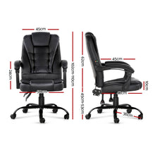 Load image into Gallery viewer, Massage Chair &amp; Office Chair &amp; Gaming Chair - Electric - PU Leather - Recliner - Black
