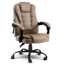 Load image into Gallery viewer, Artiss Massage Office Chair PU Leather Recliner Computer Gaming Chairs Espresso