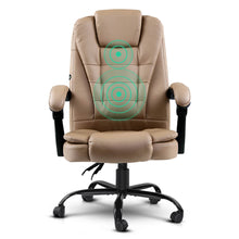 Load image into Gallery viewer, Artiss Massage Office Chair PU Leather Recliner Computer Gaming Chairs Espresso