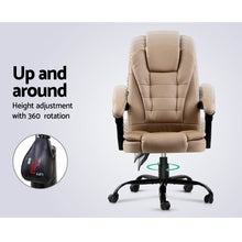 Load image into Gallery viewer, Artiss Massage Office Chair PU Leather Recliner Computer Gaming Chairs Espresso