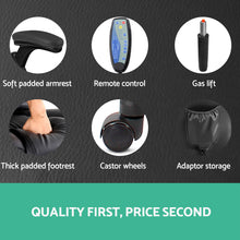 Load image into Gallery viewer, 8 Point PU Leather Reclining Massage Chair - Black