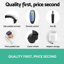 Load image into Gallery viewer, 8 Point PU Leather Reclining Massage Chair - White