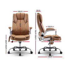Load image into Gallery viewer, Artiss Massage Office Chair Gaming Chair Computer Desk Chair 8 Point Vibration Espresso