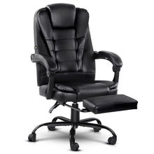 Load image into Gallery viewer, Artiss Electric Massage Office Chairs Recliner Computer Gaming Seat Footrest Black