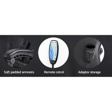 Load image into Gallery viewer, Massage Chair - 8 Massage Points - 5 Vibration Modes - 3 Timer Settings - 4 Intensity Levels - Reclining - Black