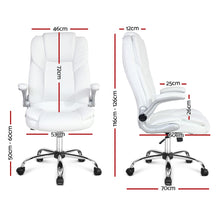 Load image into Gallery viewer, PU Leather Executive Office Desk Chair - White