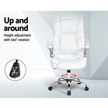 Load image into Gallery viewer, PU Leather Executive Office Desk Chair - White