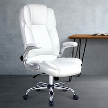 Load image into Gallery viewer, PU Leather Executive Office Desk Chair - White