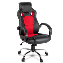 Load image into Gallery viewer, Gaming Chair - Racing Style - PU Leather - Gas Lift/Swivel - Lumbar Support - Padded Armrests - 6 Colours (Black, Blue, Green, Grey, Orange, Red)