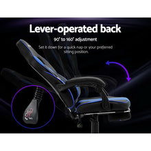 Load image into Gallery viewer, Gaming-Office-Study Chair - PU Leather Rotatable Recliner - Retractable Footrest - 7 Colours - Pink, Blue, Green, Grey, Red, White, Yellow