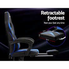 Load image into Gallery viewer, Gaming-Office-Study Chair - PU Leather Rotatable Recliner - Retractable Footrest - 7 Colours - Pink, Blue, Green, Grey, Red, White, Yellow