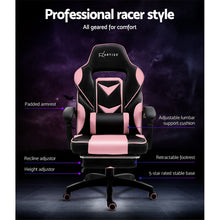 Load image into Gallery viewer, Gaming-Office-Study Chair - PU Leather Rotatable Recliner - Retractable Footrest - 7 Colours - Pink, Blue, Green, Grey, Red, White, Yellow