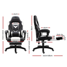 Load image into Gallery viewer, Gaming-Office-Study Chair - PU Leather Rotatable Recliner - Retractable Footrest - 7 Colours - Pink, Blue, Green, Grey, Red, White, Yellow