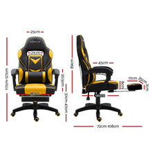 Load image into Gallery viewer, Gaming-Office-Study Chair - PU Leather Rotatable Recliner - Retractable Footrest - 7 Colours - Pink, Blue, Green, Grey, Red, White, Yellow