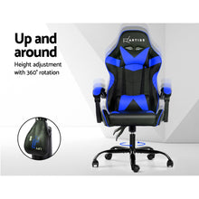 Load image into Gallery viewer, Gaming Office Chairs Computer Seating Racing Recliner Racer Black Blue