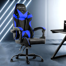 Load image into Gallery viewer, Gaming Office Chairs Computer Seating Racing Recliner Racer Black Blue