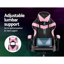 Load image into Gallery viewer, Artiss Office Chair Gaming Chair Computer Chairs Recliner PU Leather Seat Armrest Black Pink