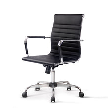 Load image into Gallery viewer, Eames Replica Office Chair Executive Mid Back Seating PU Leather Black
