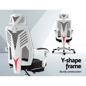 Gaming Chair - Office Chair - Recliner - Rotatable - Adjustable - White