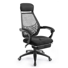 Load image into Gallery viewer, Office Chair - Gaming Chair - Retractable Footrest - Recliner - Rotatable - Black
