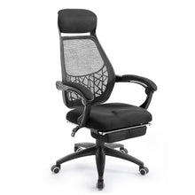 Load image into Gallery viewer, Office Chair - Gaming Chair - Retractable Footrest - Recliner - Rotatable - Black