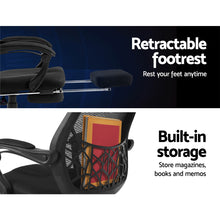 Load image into Gallery viewer, Office Chair - Gaming Chair - Retractable Footrest - Recliner - Rotatable - Black
