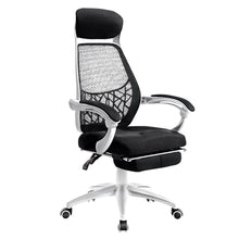Load image into Gallery viewer, Office Chair - Gaming Chair - Retractable Footrest - Recliner - Rotatable - Black and White