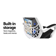 Load image into Gallery viewer, Office Chair - Gaming Chair - Retractable Footrest - Recliner - Rotatable - Black and White