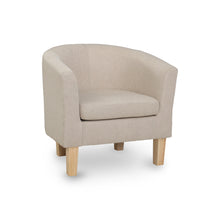 Load image into Gallery viewer, Waiting Chair - Lounge Armchair - Tub - Wooden frame - Fabric - Beige