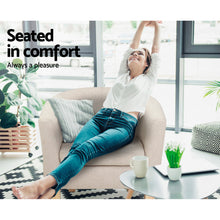 Load image into Gallery viewer, Waiting Chair - Lounge Armchair - Tub - Wooden frame - Fabric - Beige