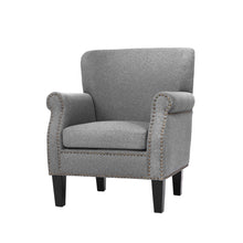 Load image into Gallery viewer, Waiting Room Chair - Retro Sofa - Wooden Frame - Linen Fabric - Grey