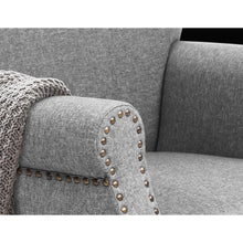 Load image into Gallery viewer, Waiting Room Chair - Retro Sofa - Wooden Frame - Linen Fabric - Grey