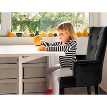 Load image into Gallery viewer, French Provincial Chair - Velvet/Fabric & Timber - Black