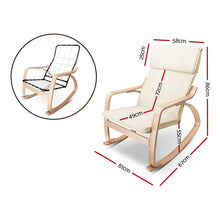 Load image into Gallery viewer, Rocking Armchair - Washable Fabric - Beige
