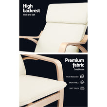 Load image into Gallery viewer, Rocking Armchair - Washable Fabric - Beige
